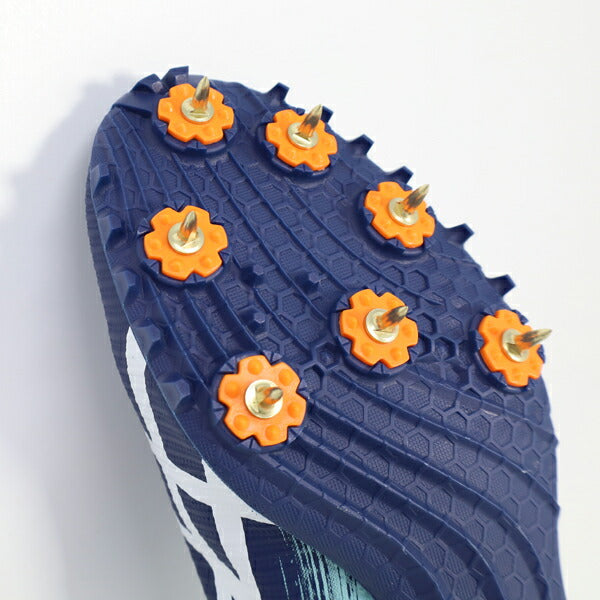 アシックスasicsメンズレディース陸上スパイクHEATSPRINT131093A199-400短距離中距離ハードル跳躍オールウェザー土トラックネイビー