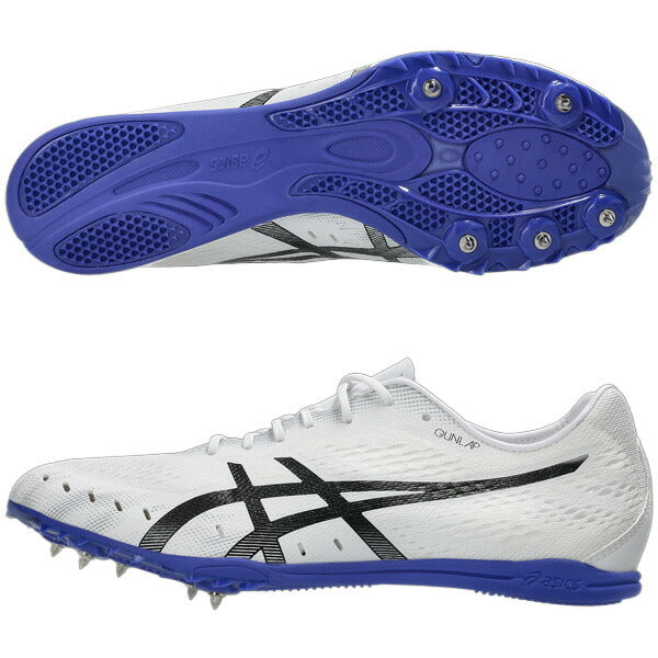 アシックスasicsメンズレディース陸上スパイク中距離長距離障害GUNLAP3ガンラップ3オールウェザートラック専用ホワイト1093A229-101