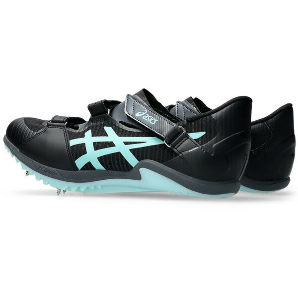 【ショップ限定エントリーでさらに+9倍】アシックスasicsメンズレディース陸上スパイク短距離ハードルCYBERBLADE17サイバーブレード171093A241-001ブラック