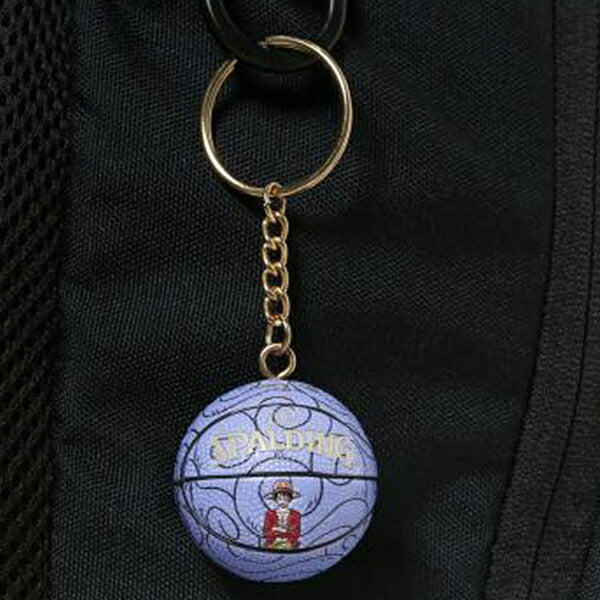 【ショップ限定エントリーでさらに+9倍】スポルディングバスケットボールボールキーホルダーゴムゴムの実ルフィワンピースキーチェーン11009PG