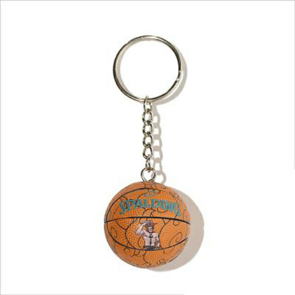【ショップ限定エントリーでさらに+9倍】スポルディングバスケットボールボールキーホルダーメラメラの実エースワンピースキーチェーン11009PM