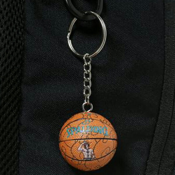 【ショップ限定エントリーでさらに+9倍】スポルディングバスケットボールボールキーホルダーメラメラの実エースワンピースキーチェーン11009PM