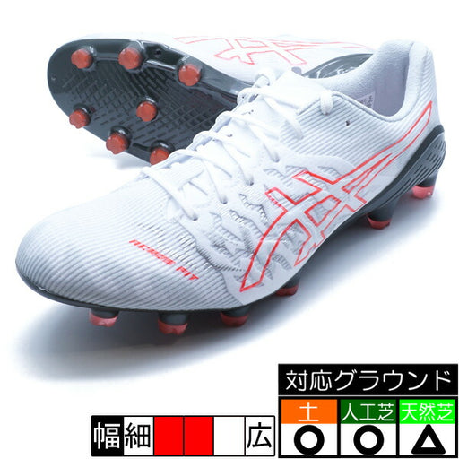 【ショップ限定エントリーでさらに+9倍】DSLIGHTACROS3アシックスasics1101A070-104ホワイトフラッシュレッドサッカースパイク