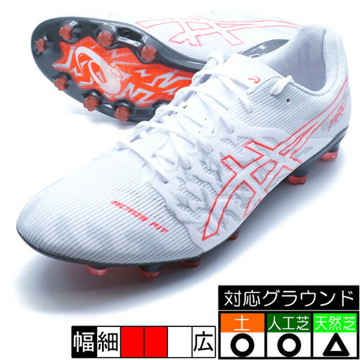 DSLIGHTACROSPRO3アシックスasics1101A071-104ホワイトフラッシュレッドサッカースパイク