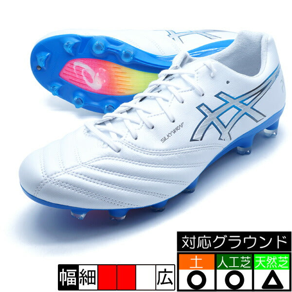 【ショップ限定エントリーでさらに+9倍】DSLIGHTX-FLYPRO3アシックスasics1101A072-100ホワイトブルーサッカースパイク