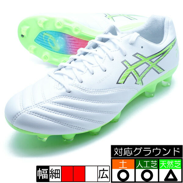 【ショップ限定エントリーでさらに+9倍】DSLIGHTX-FLYPRO3アシックスasics1101A072-102ホワイトグリーンゲッコーサッカースパイク