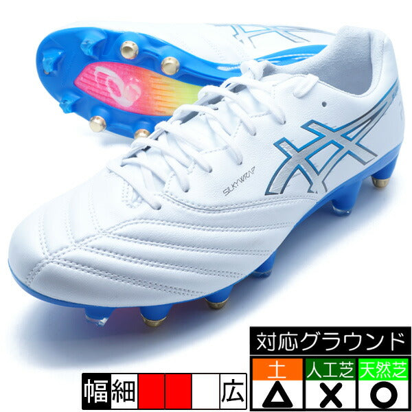 【ショップ限定エントリーでさらに+9倍】DSLIGHTX-FLYPRO3STアシックスasics1101A073-100ホワイトブルー取り替え式サッカースパイク