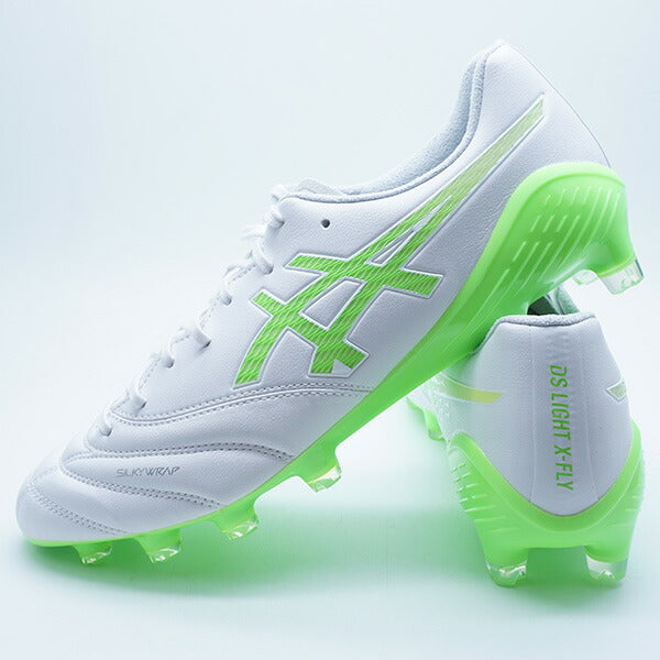 【ショップ限定エントリーでさらに+9倍】DSLIGHTX-FLY6アシックスasics1101A076-100ホワイトグリーンゲッコーサッカースパイク