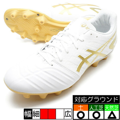 DSLIGHTレギュラーアシックスasics1103A068-122ホワイト×リッチゴールドサッカースパイク