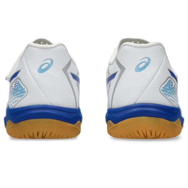 JUNIOLE7INアシックスasics1104A055-100ホワイトブルージュニアフットサルシューズインドア室内用ベルクロ