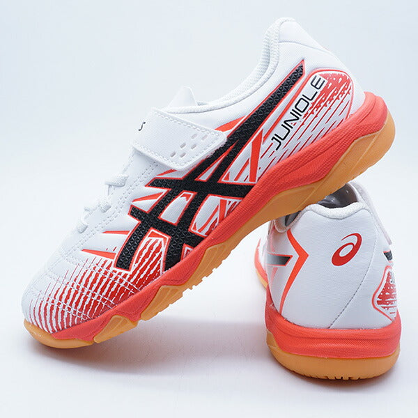 【予約販売】6月25日頃発売予定JUNIOLE7INアシックスasics1104A055-102ホワイトフラッシュレッドジュニアフットサルシューズインドア室内用