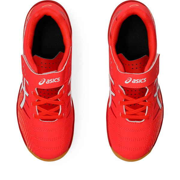 【ショップ限定エントリーでさらに+9倍】JUNIOLE7INアシックスasics1104A055-600FLASHRED/WHITEジュニアフットサルシューズインドア室内用