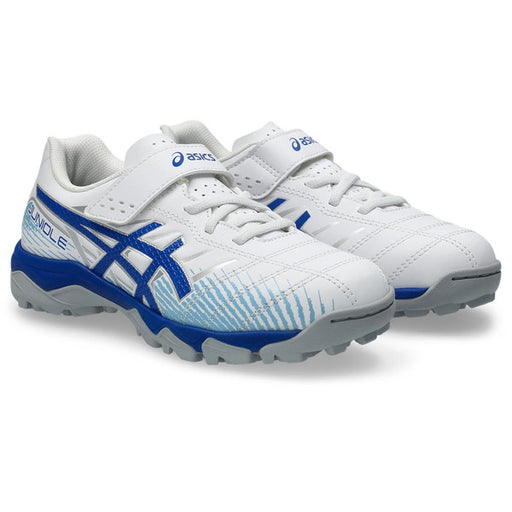 JUNIOLE7TFアシックスasics1104A056-100ホワイトブルージュニアサッカートレーニングシューズベルクロ