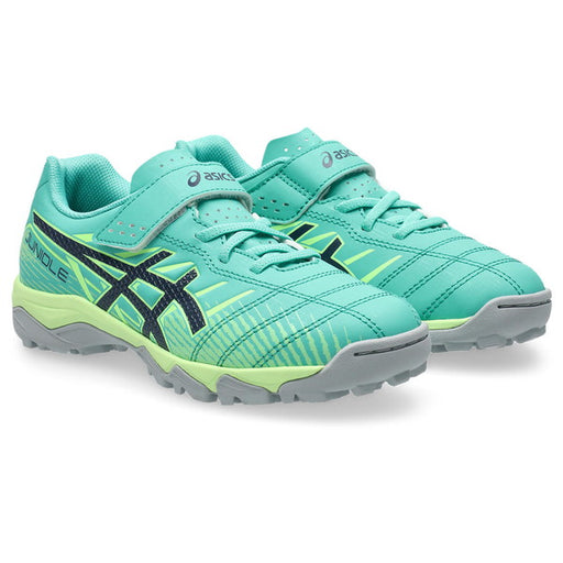 JUNIOLE7TFアシックスasics1104A056-300オーロラグリーンジュニアサッカートレーニングシューズベルクロ