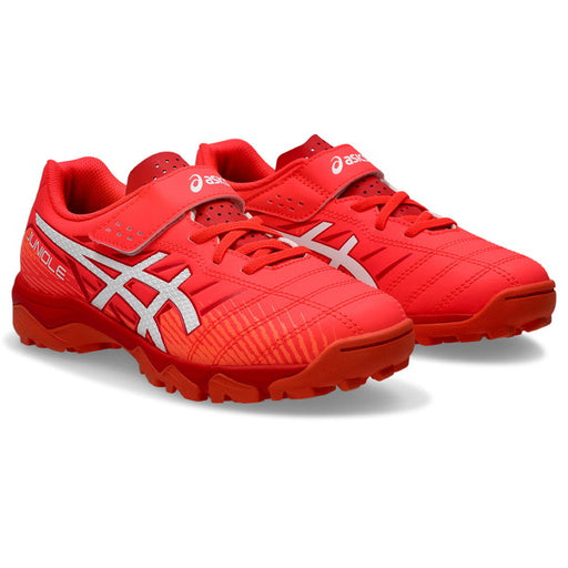 【ショップ限定エントリーでさらに+9倍】JUNIOLE7TFアシックスasics1104A056-600FLASHRED/WHITEジュニアサッカートレーニングシューズベルクロ