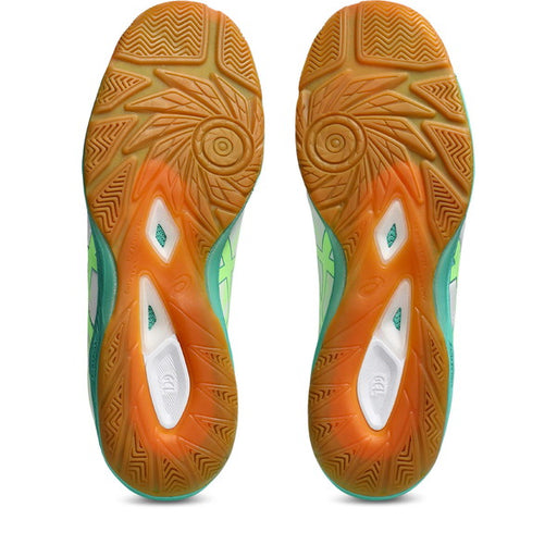 DESTAQUEKFFアシックスasics1111A217-102ホワイトグリーンフットサルシューズインドア室内用