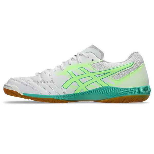 DESTAQUEKFFアシックスasics1111A217-102ホワイトグリーンフットサルシューズインドア室内用