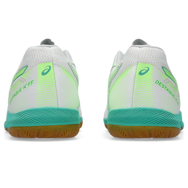 DESTAQUEKFFアシックスasics1111A217-102ホワイトグリーンフットサルシューズインドア室内用