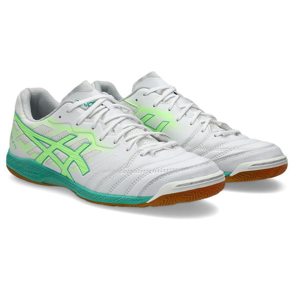 DESTAQUEKFFアシックスasics1111A217-102ホワイトグリーンフットサルシューズインドア室内用