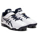アシックスasics軟式野球ジュニアポイントスパイクスターシャインSマジックテープホワイト×ネイビー1124A008-103