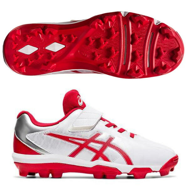 アシックスasics軟式野球ジュニアポイントスパイクスターシャインSベルトタイプマジックテープ1124A008部活練習