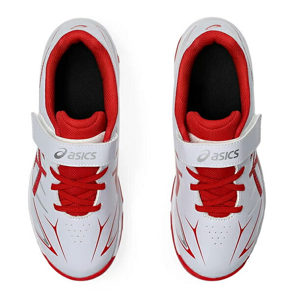 【ショップ限定エントリーでさらに+9倍】アシックスasics野球少年野球ジュニアトレーニングシューズマジックテープホワイトxレッド1124A010-101