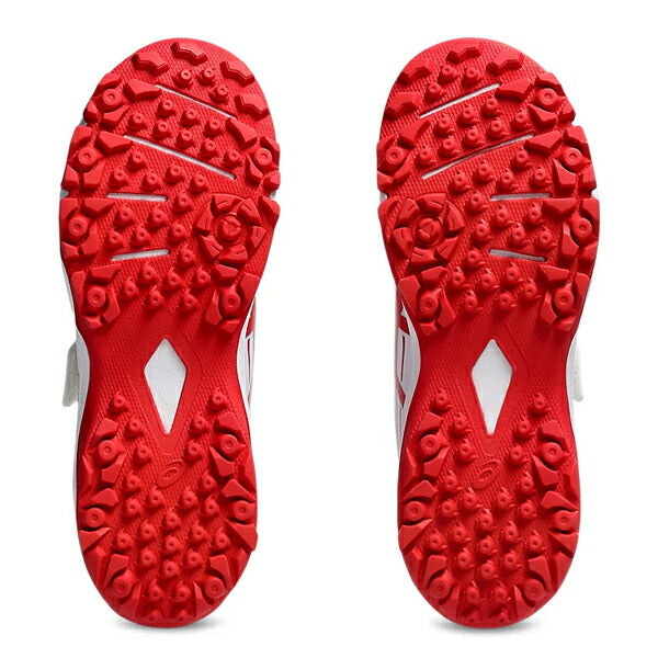 【ショップ限定エントリーでさらに+9倍】アシックスasics野球少年野球ジュニアトレーニングシューズマジックテープホワイトxレッド1124A010-101