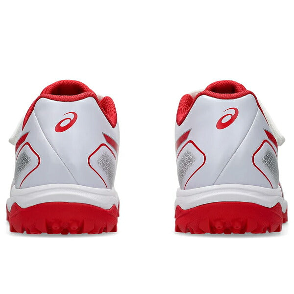 【ショップ限定エントリーでさらに+9倍】アシックスasics野球少年野球ジュニアトレーニングシューズマジックテープホワイトxレッド1124A010-101