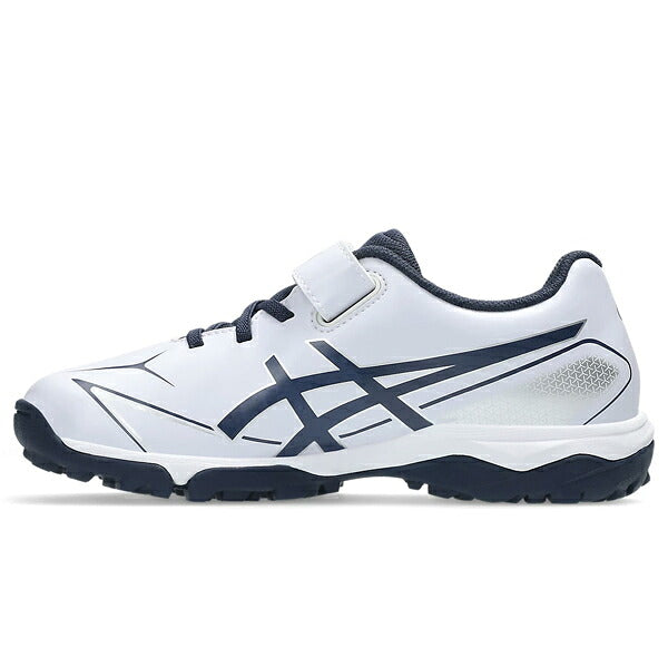 アシックスasics野球少年野球ジュニアトレーニングシューズマジックテープホワイトxネイビー1124A010-103