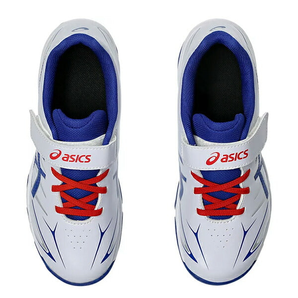 【ショップ限定エントリーでさらに+9倍】アシックスasics野球少年野球ジュニアトレーニングシューズマジックテープホワイトxブルー1124A010-105