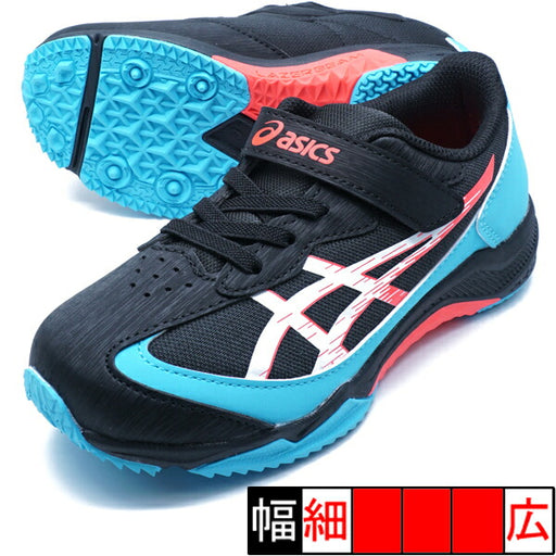 【送料無料】LAZERBEAMSJ-MGアシックスasics1154A183-002ブラック×ネオンレッドジュニアランニングシューズベルクロ