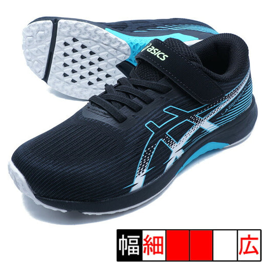 LAZERBEAMRK-MGアシックスasics1154A223-002ブラックブルージュニアランニングシューズベルト