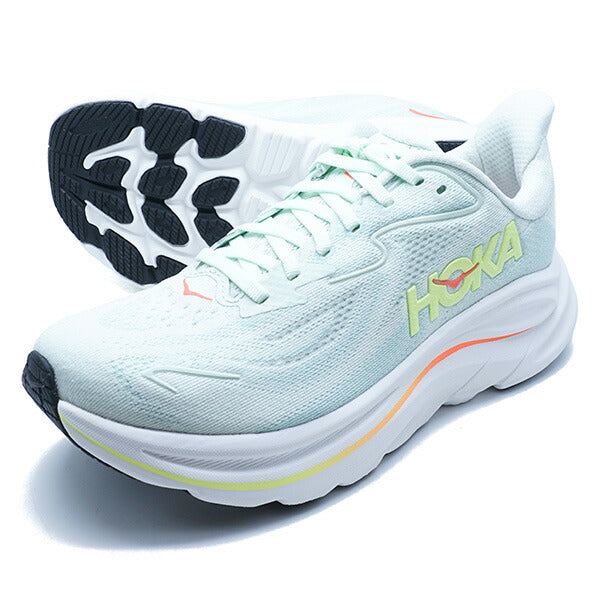 CLIFTON10ホカオネオネHOKAONEONE1162031-SLSSNグリーンレディースランニングシューズ
