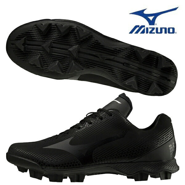 【ショップ限定エントリーでさらに+9倍】ポイントスパイクウェーブライトレボミズノmizuno軟式野球ソフトボールスパイク3Eワイドブラック黒11GP222100