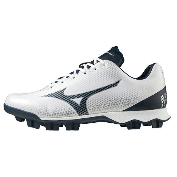 【ショップ限定エントリーでさらに+9倍】ポイントスパイクウェーブライトレボミズノmizuno軟式野球ソフトボールスパイク3Eワイドホワイトネイビー11GP222114