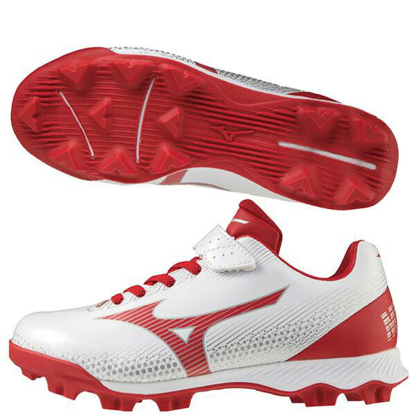 ジュニアポイントスパイクウェーブライトレボジュニアミズノmizuno野球少年野球スパイクゴム紐ベルトブラック黒11GP2222