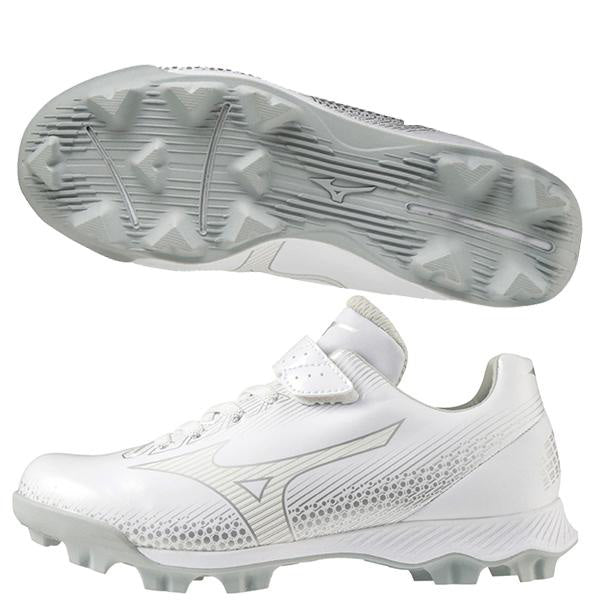 ジュニアポイントスパイクウェーブライトレボジュニアミズノmizuno野球少年野球スパイクゴム紐ベルトブラック黒11GP2222