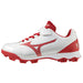ジュニアポイントスパイクウェーブライトレボジュニアミズノmizuno野球少年野球スパイクゴム紐ベルトホワイトレッド白赤11GP222262