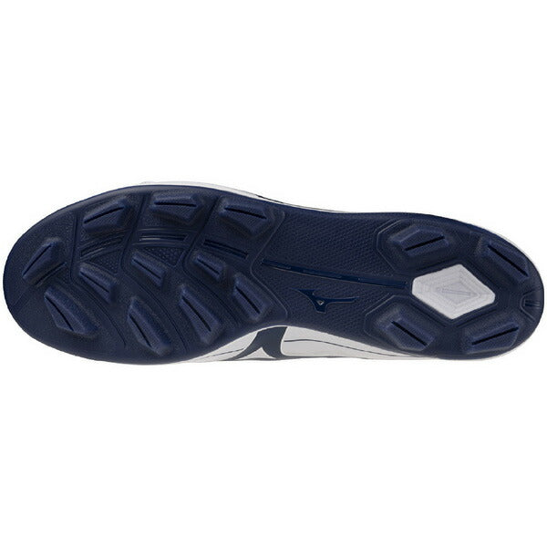 ミズノMIZUNO野球ポイントスパイククッションレボダイアホワイト×ネイビー11GP2525-14