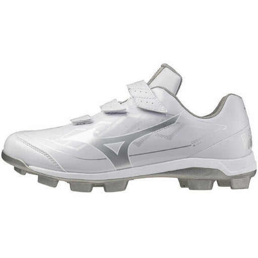 ミズノMIZUNO野球ポイントスパイククッションレボダイアBLTホワイト×シルバー11GP2526-01ベルクロマジックテープ