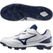 ミズノMIZUNO野球ポイントスパイククッションレボダイアBLTホワイト×ネイビー11GP2526-14ベルクロマジックテープ