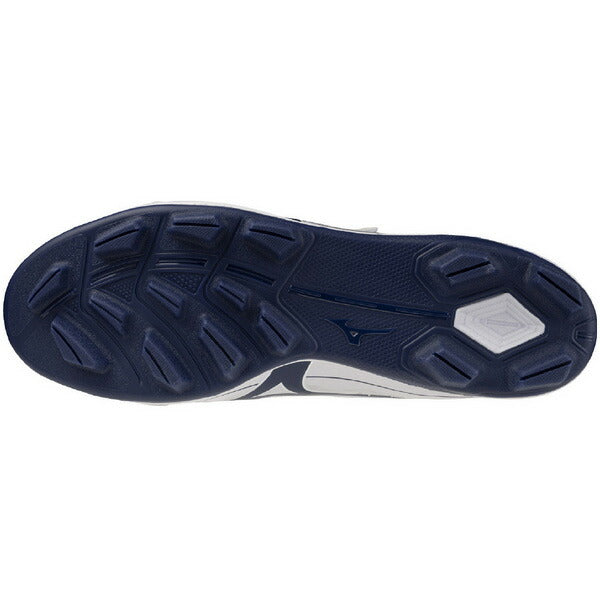 ミズノMIZUNO野球ポイントスパイククッションレボダイアBLTホワイト×ネイビー11GP2526-14ベルクロマジックテープ