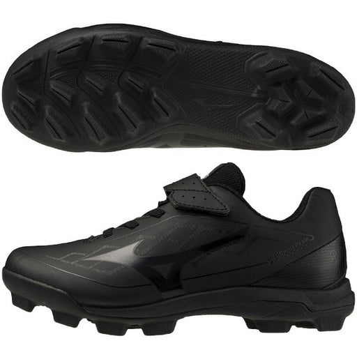 ミズノMIZUNO野球ジュニアポイントスパイククッションレボダイヤJr子供ブラック×ブラック11GP2527-00