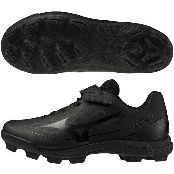 ミズノMIZUNO野球ジュニアポイントスパイククッションレボダイヤJr子供ブラック×ブラック11GP2527-00