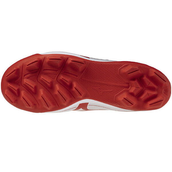 ミズノMIZUNO野球ジュニアポイントスパイククッションレボダイヤJr子供ホワイト×レッド11GP2527-62