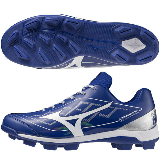 ミズノMIZUNO野球ポイントスパイククッションレボダイア限定ブルー×シルバー11GP2528-27