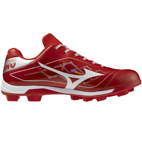ミズノMIZUNO野球ポイントスパイククッションレボダイア限定レッド×シルバー11GP2528-62