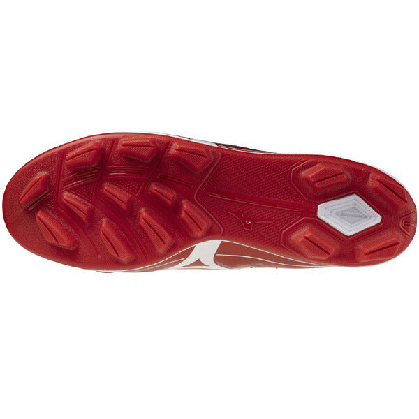 ミズノMIZUNO野球ポイントスパイククッションレボダイア限定レッド×シルバー11GP2528-62