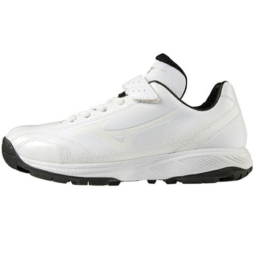 野球トレーニングシューズジュニアミズノライトレボTR少年野球軟式野球幅広３Eゴム紐ベルトホワイト白11GT222201