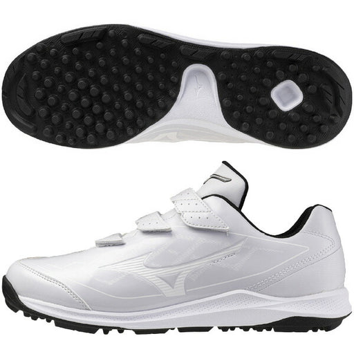 ミズノMIZUNO野球トレーニングシューズクッションレボダイアトレーナーホワイト×ホワイト11GT2525-01ベルクロマジックテープ